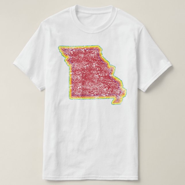 T-shirt gris couleur missouri (Design devant)