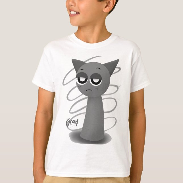 T-shirt Gris dans Sprunki 3D (Devant)