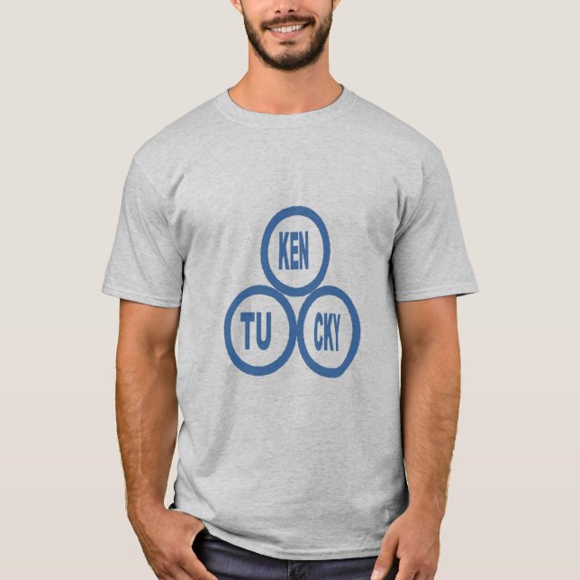 T-shirt gris de base pour hommes KENTUCKY (Devant)