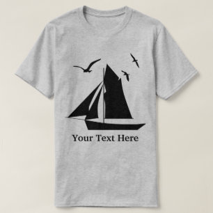 T-shirt Gris de base sur mesure pour voilier