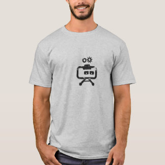 T-shirt Gris de Cosmicity Logobot affligé