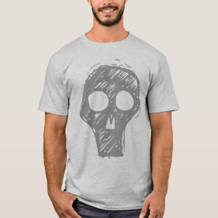 T-shirt gris de gris de crâne