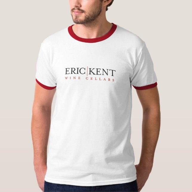 T-shirt gris de la sonnerie des hommes d'E|K (Devant)