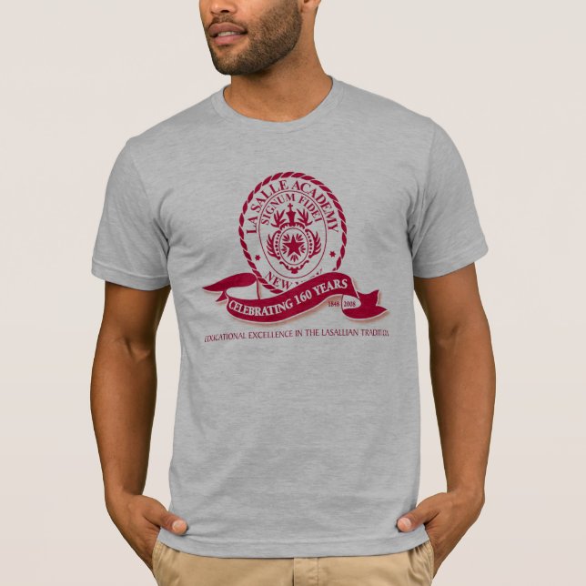 T-shirt gris de l'Académie La Salle (Devant)