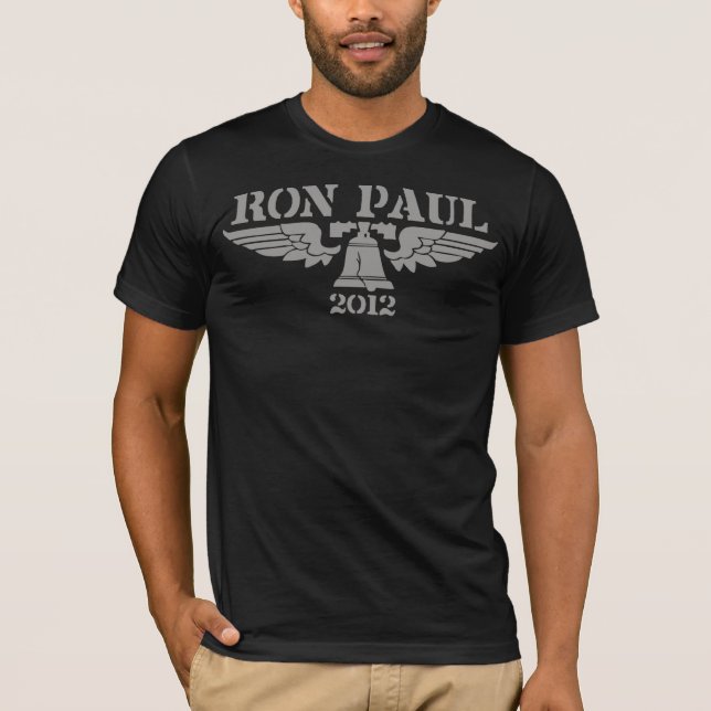 T-shirt Gris de liberté de Ron Paul (Devant)