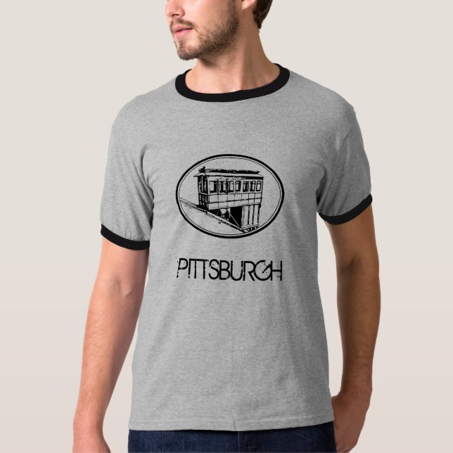 T-shirt Gris de pente de Pittsburgh (Devant)