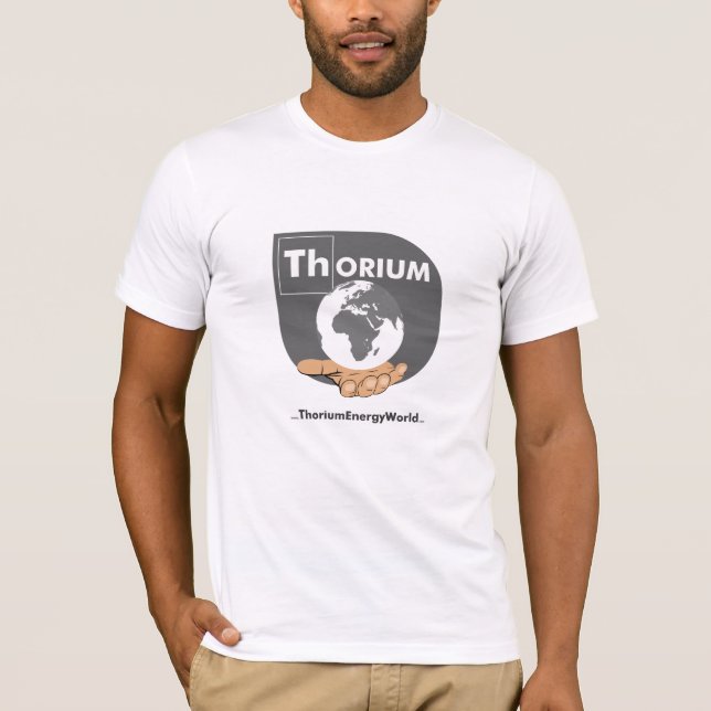 T-shirt gris de thorium de logo (Devant)
