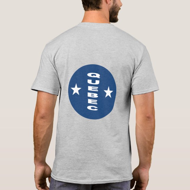 T-shirt gris dos homme QUEBEC (Dos)