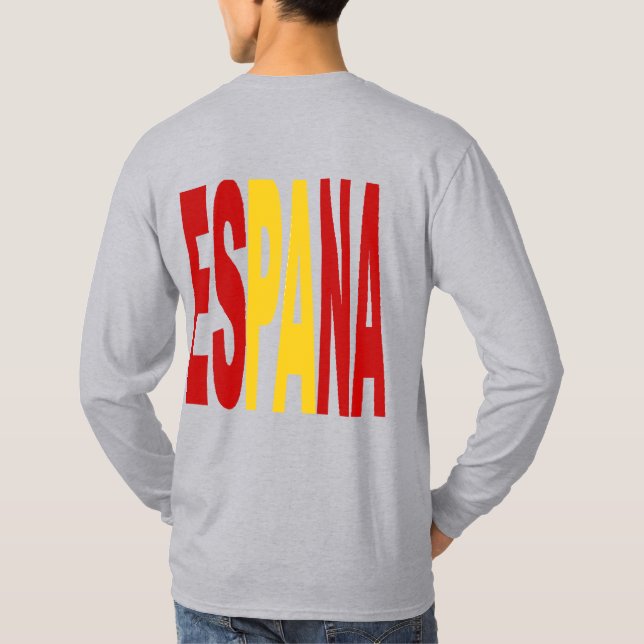 T-shirt gris dos  manches longues  ESPANA (Dos)