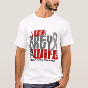 T-shirt Gris d'usage de la tumeur cérébrale I pour mon