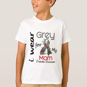 T-shirt Gris d'usage du diabète I pour ma maman 43