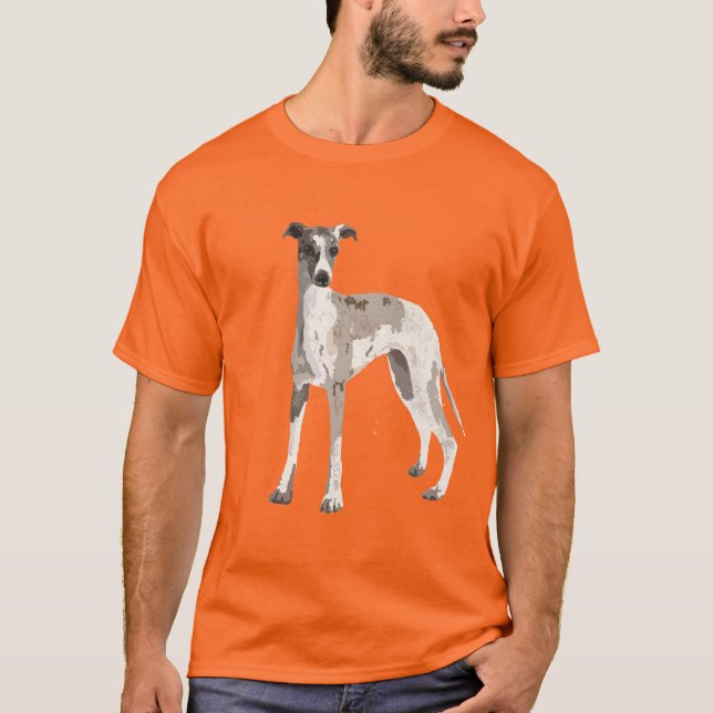 T-shirt gris et blanc hippet (Devant)