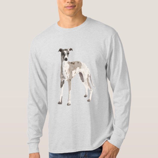 T-shirt gris et blanc hippet (Devant)