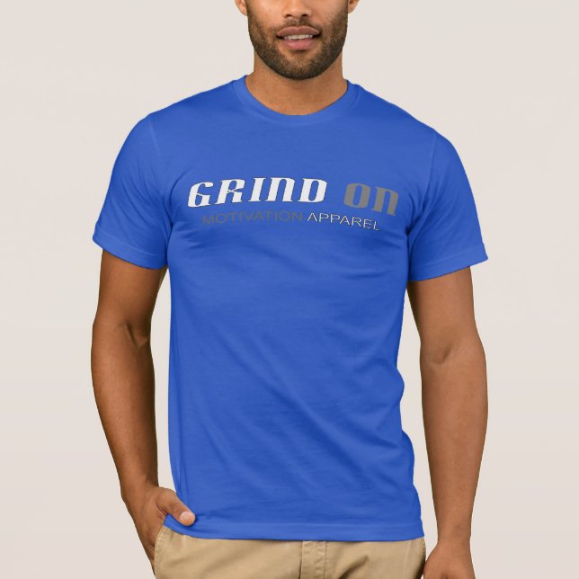 T-shirt Gris et blanc sur T bleu (Devant)