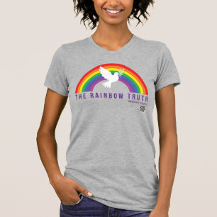 T-shirt gris femme Rainbow Truth Dove