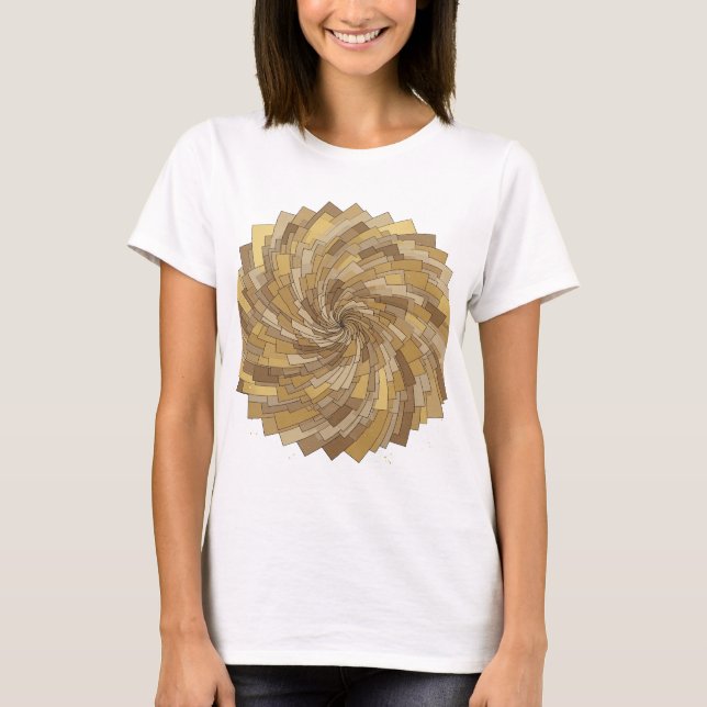 T-shirt Gris Froid ART ABSTRAIT Dessin abstrait (Devant)