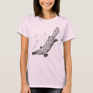 T-shirt gris graphique animal Platypus