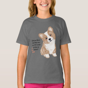 T-shirt gris graphique pour enfants avec un amour