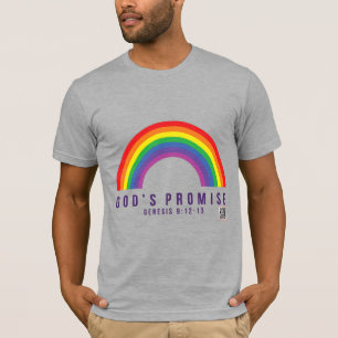T-shirt gris homme arc-en-ciel La promesse de Dieu