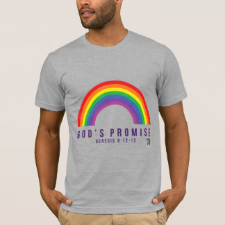 T-shirt gris homme arc-en-ciel La promesse de Dieu