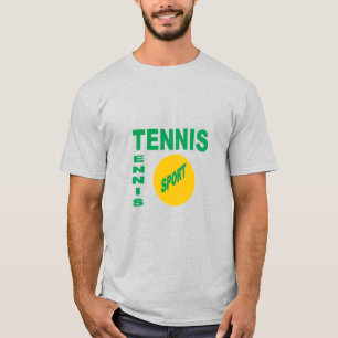 T-shirt gris homme DESIGN TENNIS SPORT
