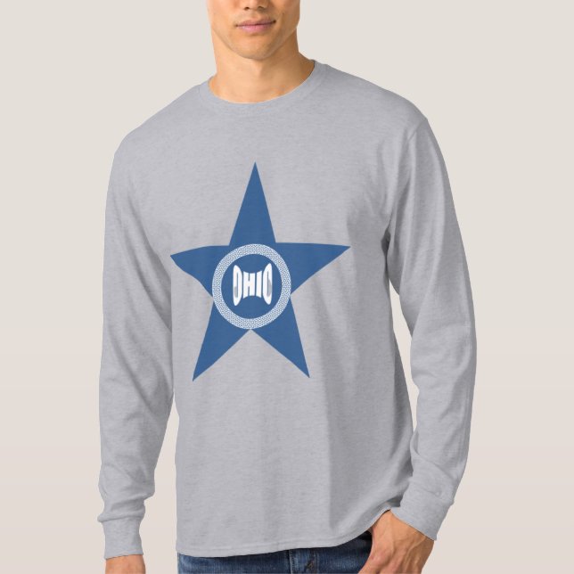 T-shirt gris homme STAR  OHIO (Devant)