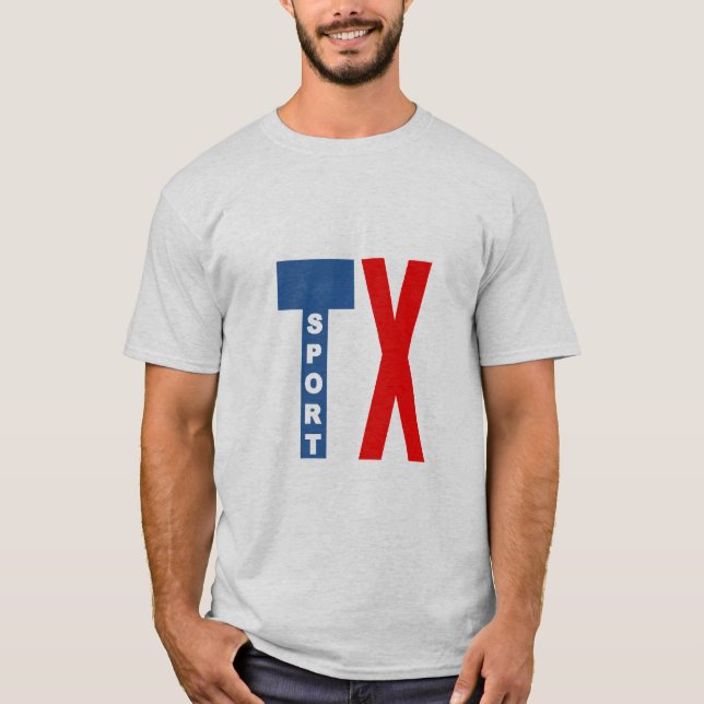 T-shirt gris homme TEXAS SPORT (Devant)