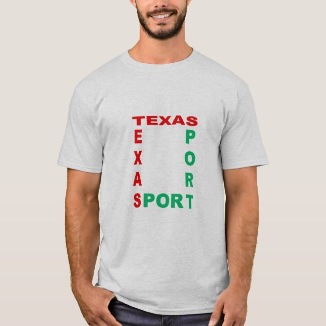 T-shirt gris homme TEXAS SPORT (Devant)