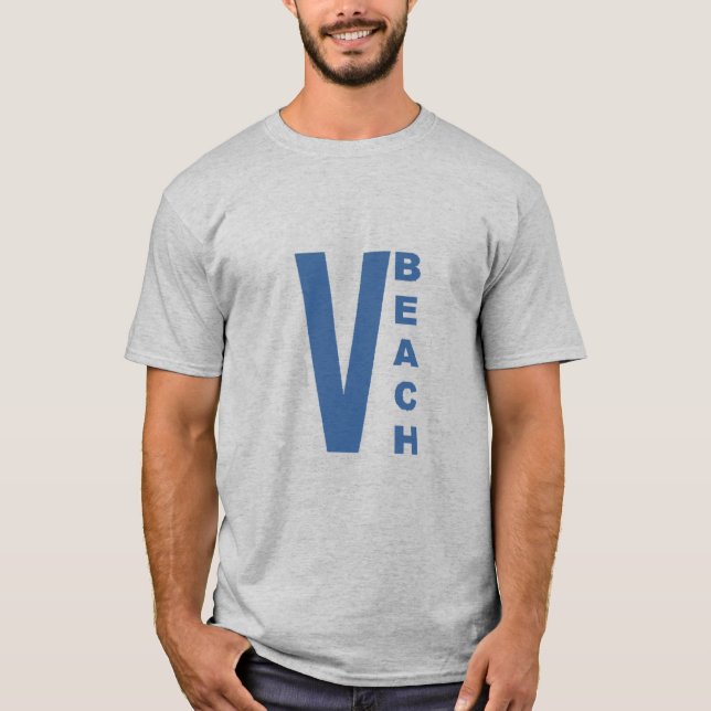 T-shirt gris homme  VIRGINIA BEACH (Devant)