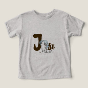 T-Shirt Gris 'Just Chill' pour Femmes – Décontract