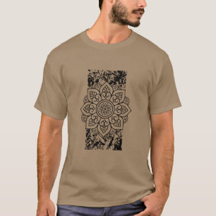 T-Shirt Gris Mandalas Grunge