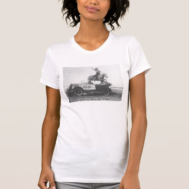 T-shirt Gris mignon sautant son cheval (Devant)