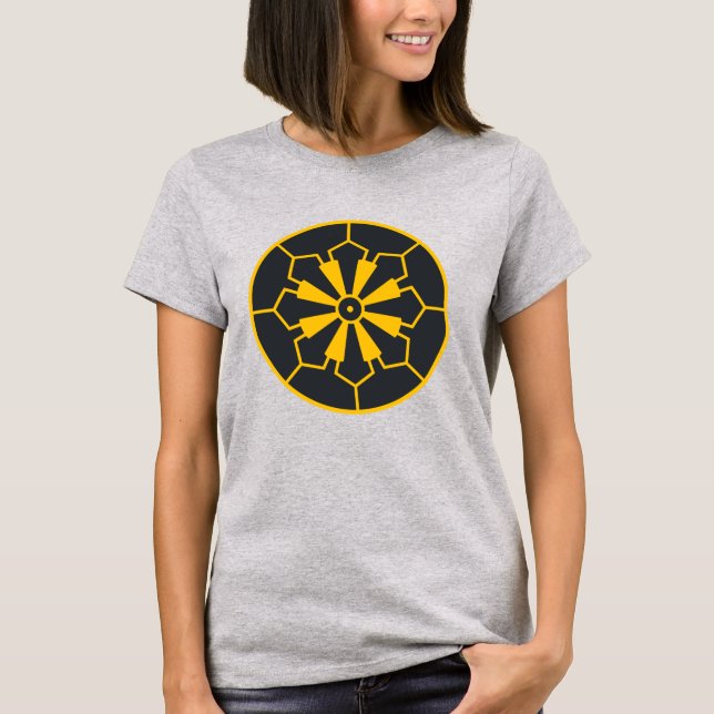 T-shirt Gris Oriental Japon Sanja Matsuri Komagata Mon (Devant)