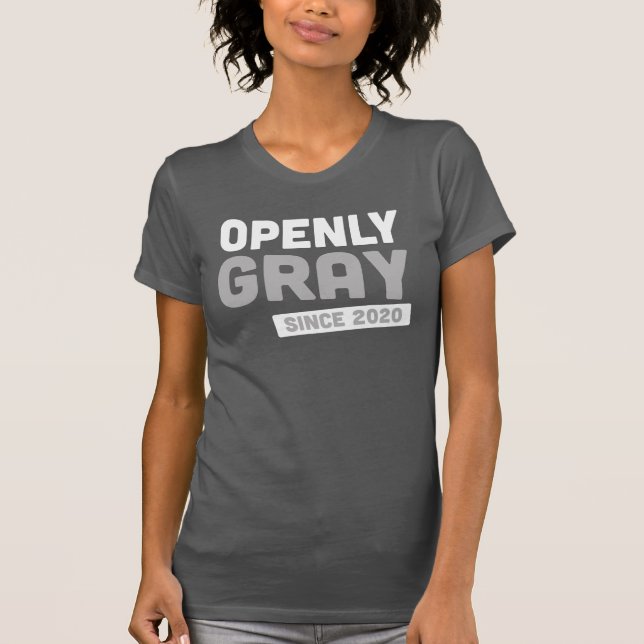T-shirt Gris Ouvert Depuis 2020 - Choix Positif Des Cheveu (Devant)