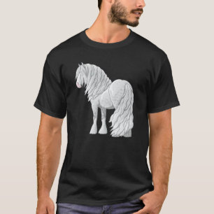 T-shirt Gris pommelé blanc Gypsy Vanner Cob Irlandais de t