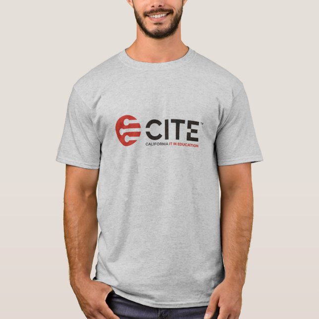 T-shirt gris pour hommes de la CITE (Devant)