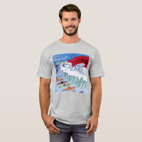 T-shirt gris pour hommes Surf Magnet
