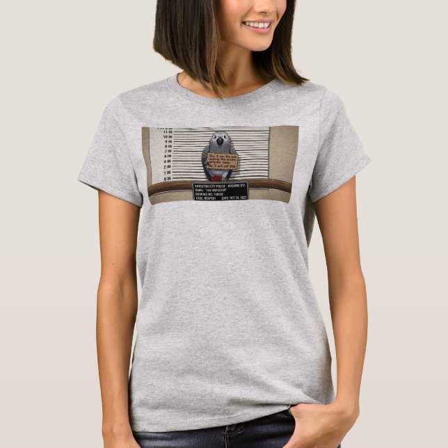 T-shirt Gris Pour Prison (Devant)