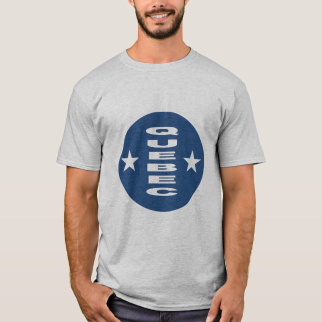 T-shirt gris QUÉBEC pour hommes (Devant)