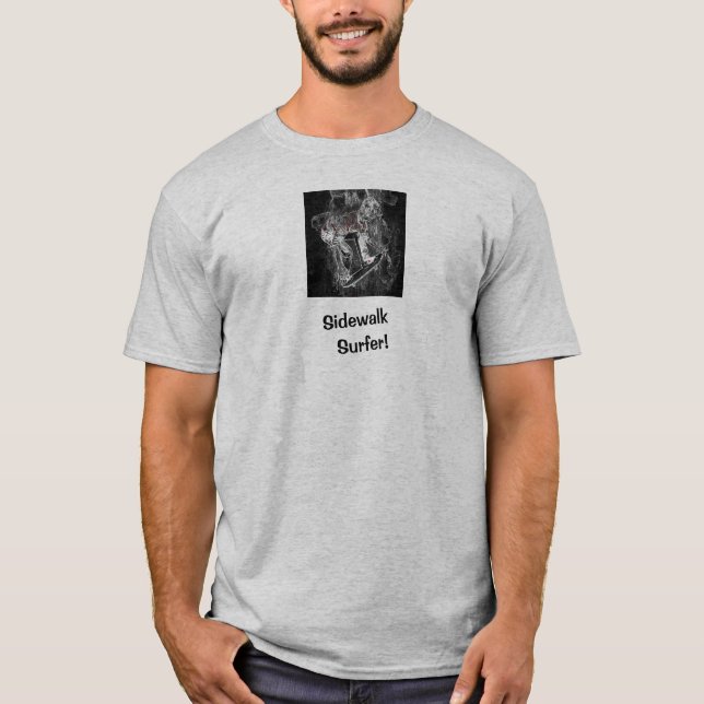 T-Shirt Gris Sidewalk Surfer Pro Image Skater (Devant)