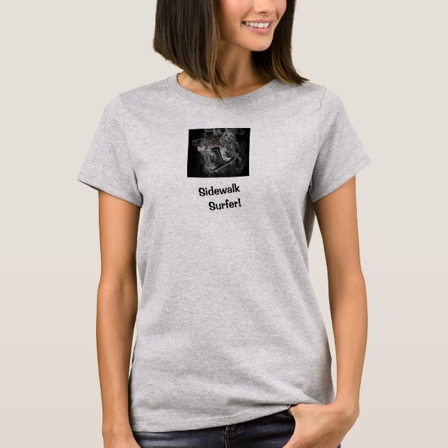 T-Shirt Gris Sidewalk Surfer Pro Image Skater (Devant)