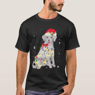 T-shirt Gris Silver Labrador Retriever Chien Noël Noël Noë
