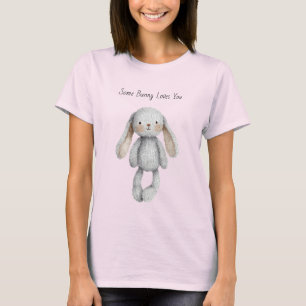 T-shirt Gris Some Bunny Vous Aime