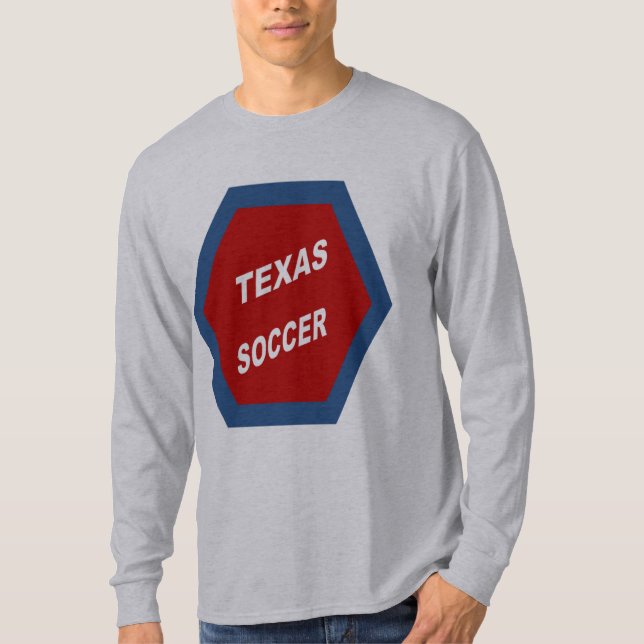 T-shirt gris TEXAS  SOCCER (Devant)