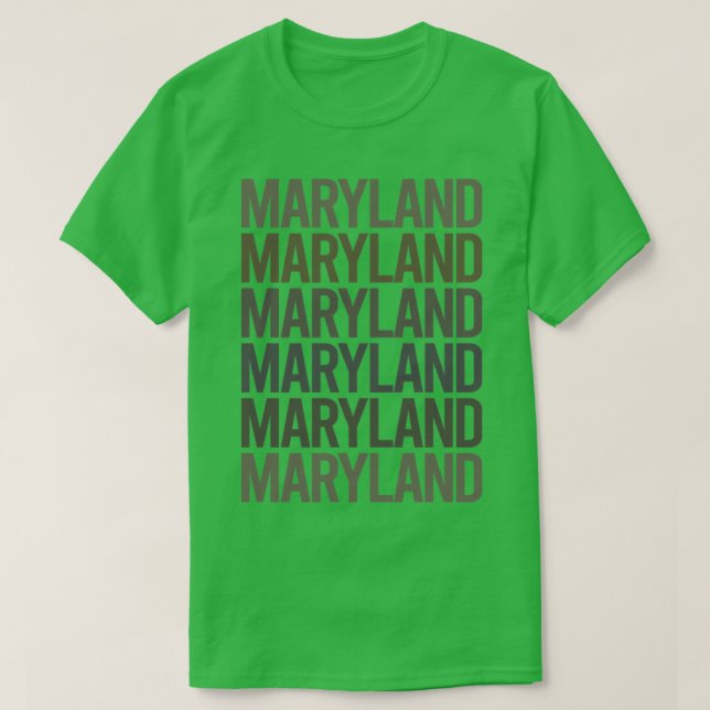 T-shirt Gris Texte Art Maryland (Design devant)