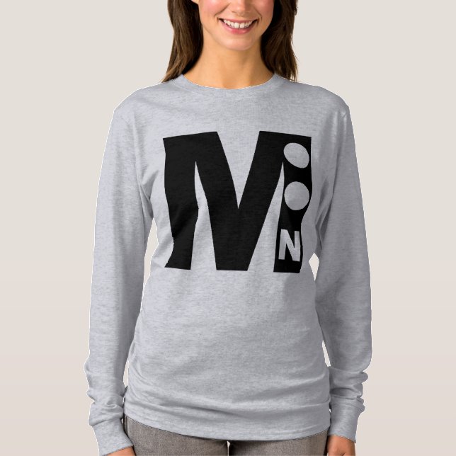 T-shirt gris TOP DESIGN MOON (Devant)