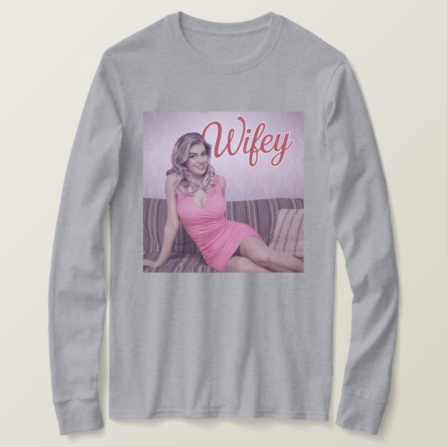 T-shirt Gris Wifey (Design devant)