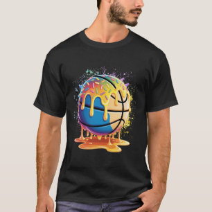 T-shirt Grisaille de glace dégoulinante éclaboussure peint