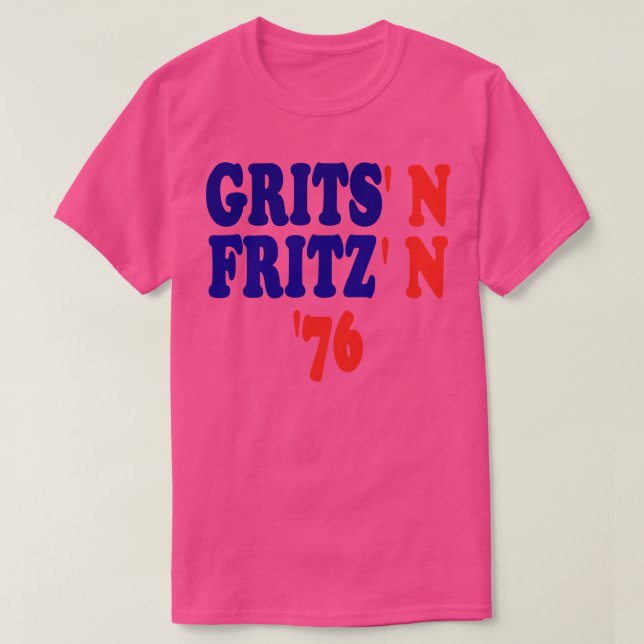 T-shirt Grits N Fritz Jimmy ter Et Walter Mondale Campagne (Design devant)