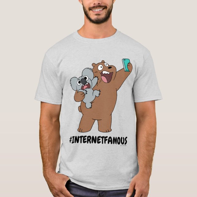 T-shirt Grizz & Nom Nom - #InternetFamous (Devant)